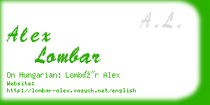 alex lombar business card